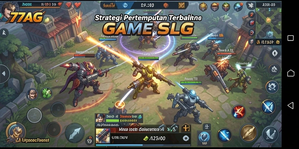 Screenshot utama 77AG menampilkan aksi pertempuran mendebarkan dalam game SLG.