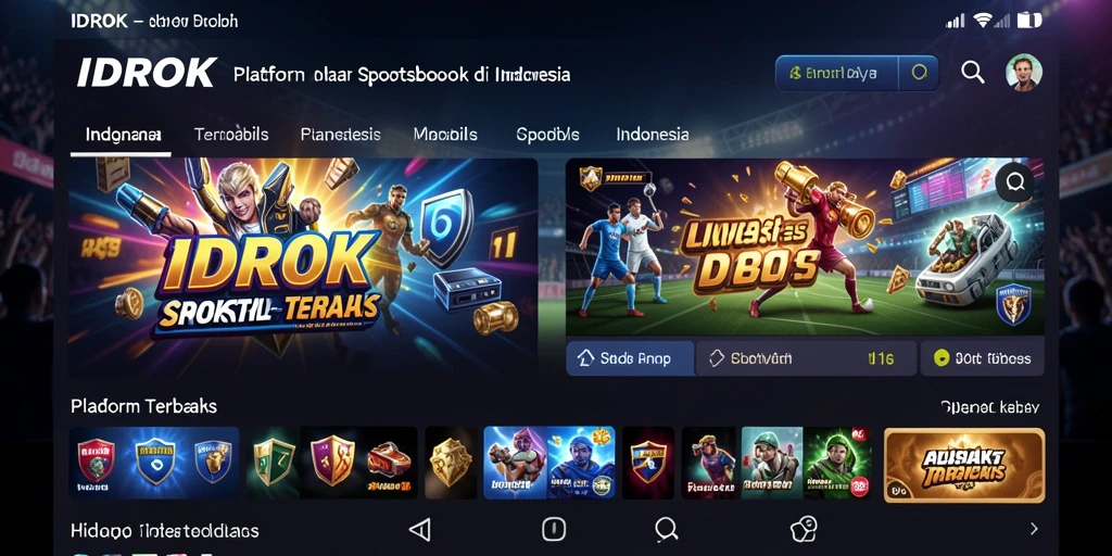 Screenshot gameplay IDROK yang menampilkan antarmuka taruhan olahraga.
