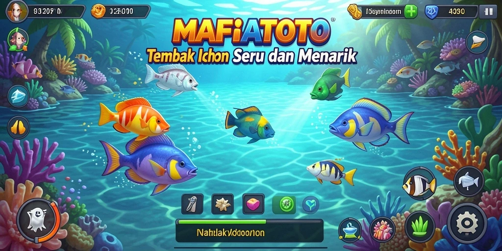 Tampilan gameplay MAFIATOTO saat menangkap ikan dengan efek menarik.