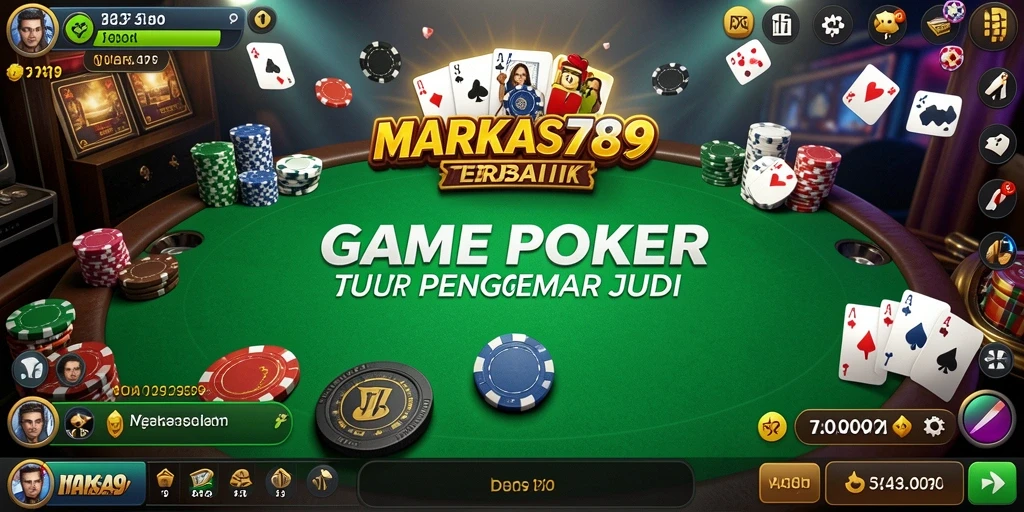 Tangkapan layar gameplay poker di MARKAS789 yang seru dan kompetitif.