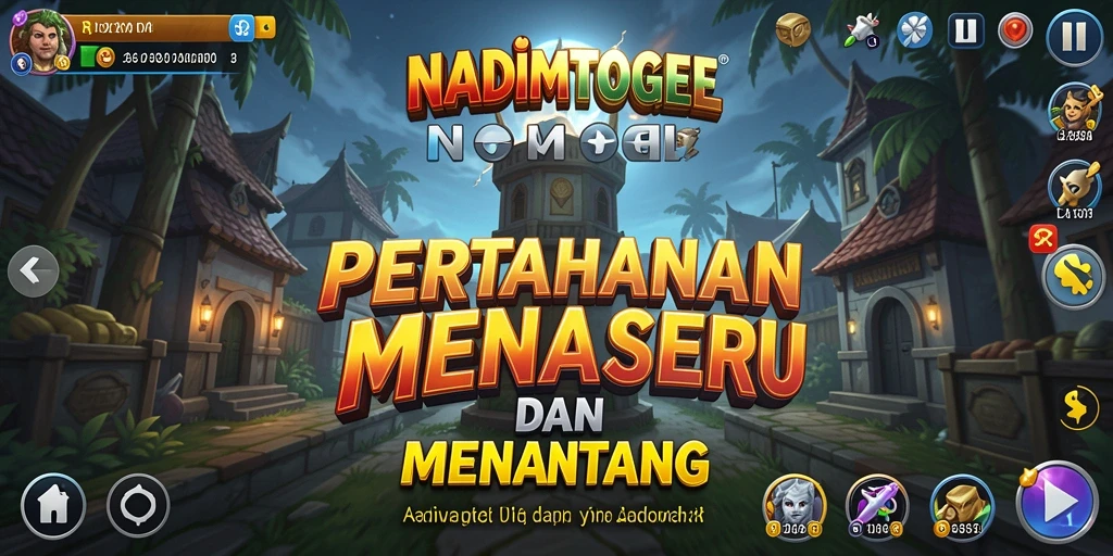 Tangkapan layar NADIMTOGEL menampilkan aksi seru dalam gameplay Tower Defense.