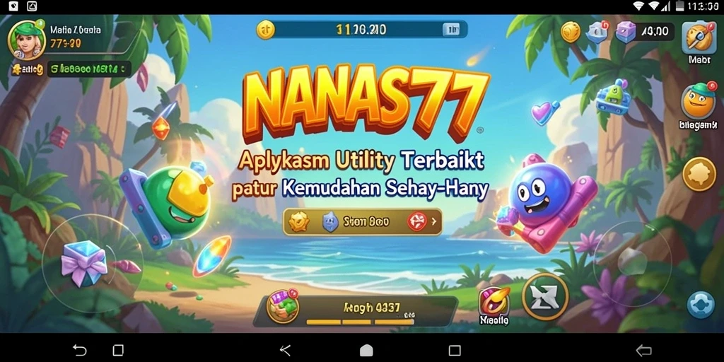 Tampilan antarmuka utama aplikasi NANAS777 yang intuitif dan mudah digunakan.