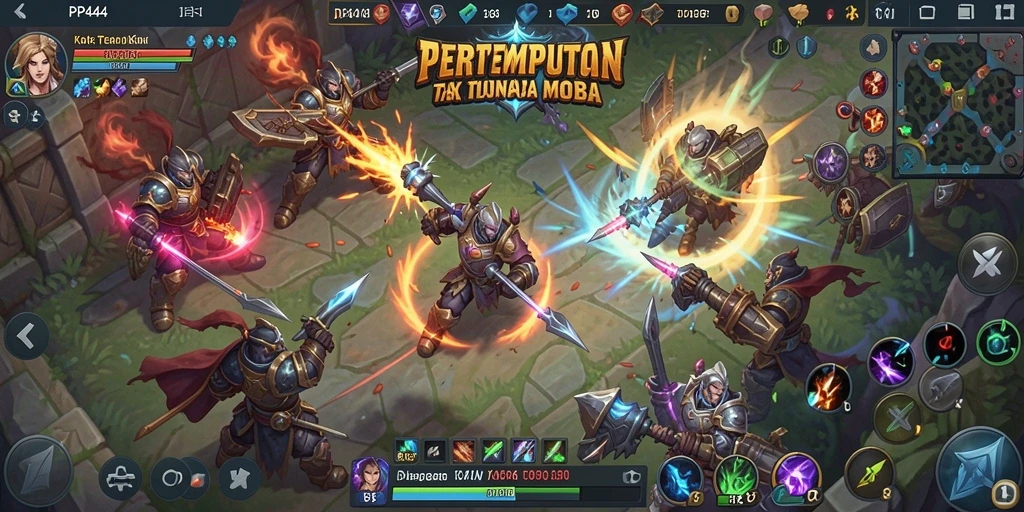 Screenshot gameplay intens dari PP444 dengan aksi penuh strategi.