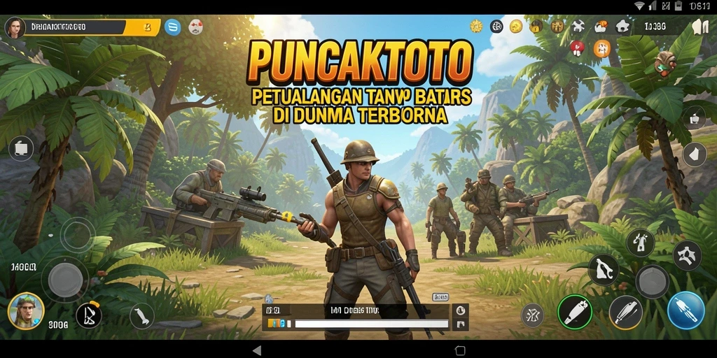 Tampilan gameplay PUNCAKTOTO yang menampilkan eksplorasi dunia terbuka.