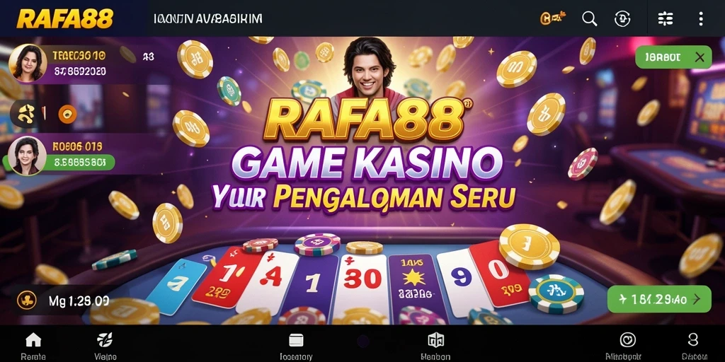 Screenshot gameplay RAFA88 menampilkan suasana Kasino yang mendebarkan.