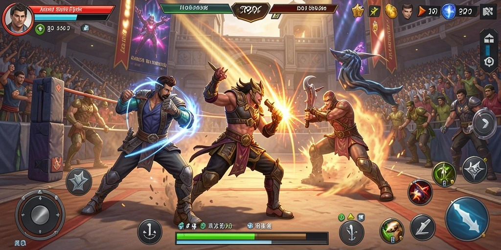 Tampilan gameplay SR996 yang seru dengan pertarungan mendebarkan.