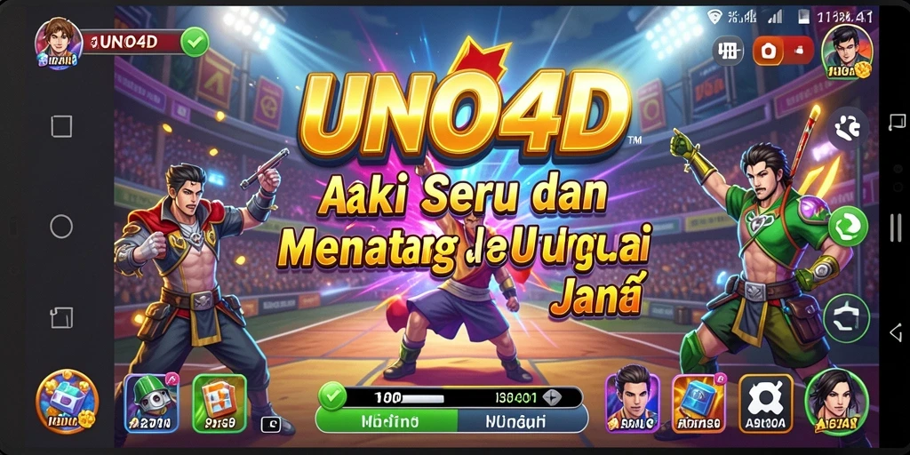 Tampilan gameplay action seru di UNO4D yang penuh tantangan.