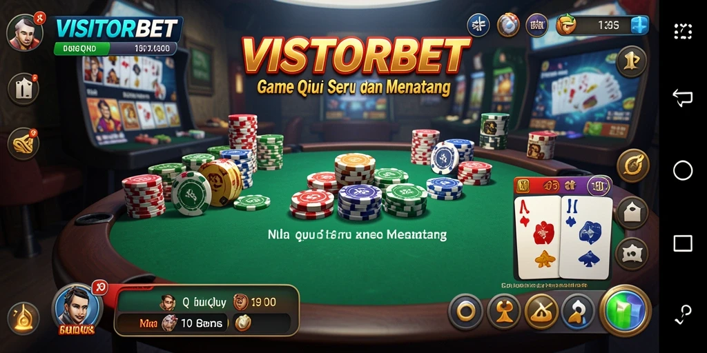 Screenshot gameplay VISITORBET yang penuh aksi QiuQiu.