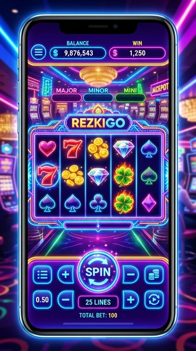 Tampilan utama aplikasi rezekigo dengan berbagai pilihan aplikasi.